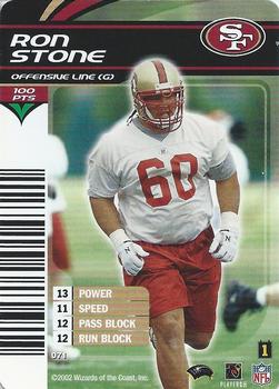 2002 NFL Showdown 1st & Goal #071 Ron Stone Front