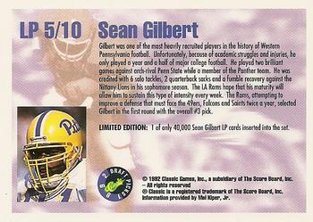 1992 Classic Draft Picks - Limited Prints #LP5 Sean Gilbert Back