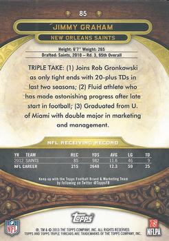 2013 Topps Triple Threads #85 Jimmy Graham Back