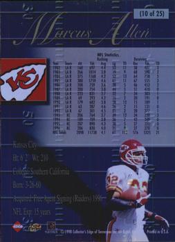 1998 Collector's Edge Super Bowl Card Show - Gold Foil #10 Marcus Allen Back