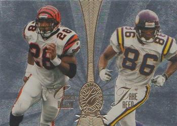 1998 Playoff Absolute SSD Hobby - Platinum Quads #12 Corey Dillon / Jake Reed / Curtis Martin / Bobby Hoying Front