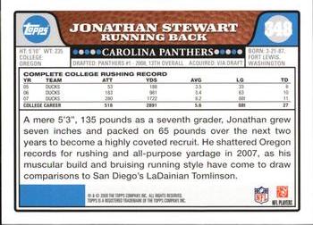 2008 Topps #348 Jonathan Stewart Back