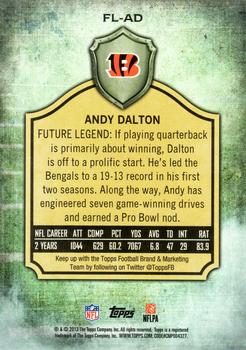 2013 Topps - Future Legends #FL-AD Andy Dalton Back