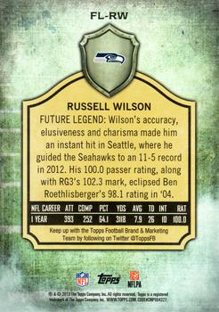 2013 Topps - Future Legends #FL-RW Russell Wilson Back