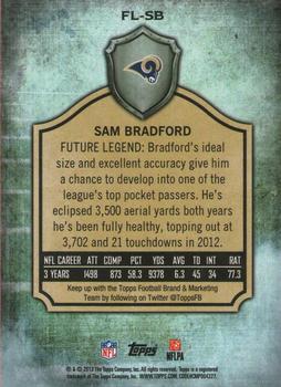 2013 Topps - Future Legends #FL-SB Sam Bradford Back