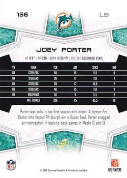 2008 Score Select #166 Joey Porter Back