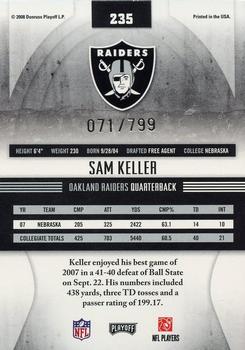 2008 Playoff Absolute Memorabilia #235 Sam Keller Back