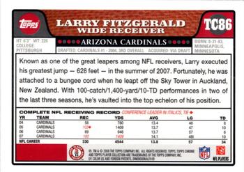 2008 Topps Chrome #TC86 Larry Fitzgerald Back