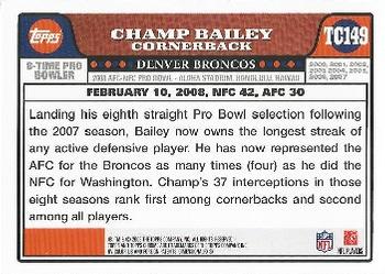 2008 Topps Chrome #TC149 Champ Bailey Back