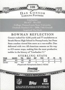 2008 Bowman Sterling #108 Dan Connor Back