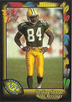 1991 Wild Card #119 Sterling Sharpe Front