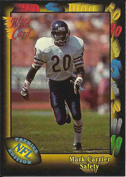 1991 Wild Card #63 Mark Carrier Front