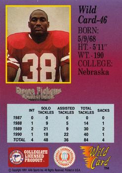 1991 Wild Card Draft #46 Bruce Pickens Back
