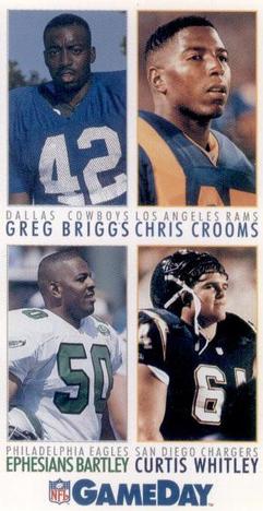 1992 GameDay #204 Greg Briggs / Chris Crooms / Ephesians Bartley / Curtis Whitley Front