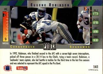 1993 Pro Set Power #141 Eugene Robinson Back