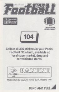 1990 Panini Stickers #104 Bo Jackson Back