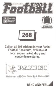 1990 Panini Stickers #268 Tony Mandarich Back