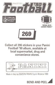1990 Panini Stickers #269 Robert Brown Back