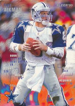 1995 Fleer Shell FACT #9 Troy Aikman Front