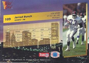 1993 Wild Card #109 Jarrod Bunch Back