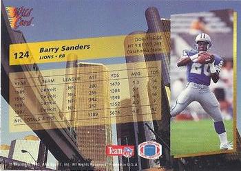 1993 Wild Card #124 Barry Sanders Back
