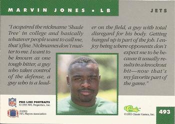 1993 Pro Line Portraits #493 Marvin Jones Back