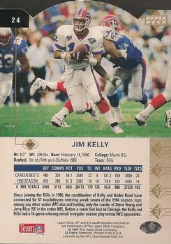 1994 SP - Die Cut #24 Jim Kelly Back