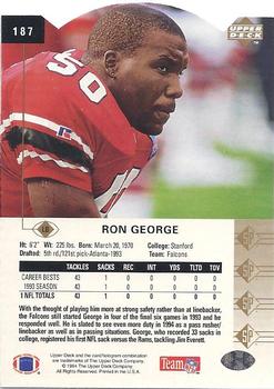 1994 SP - Die Cut #187 Ron George Back