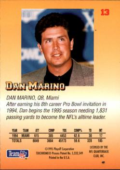 1995 Playoff Prime #13 Dan Marino Back