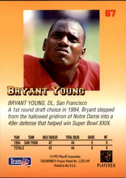 1995 Playoff Prime #67 Bryant Young Back