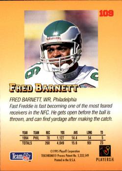 1995 Playoff Prime #109 Fred Barnett Back