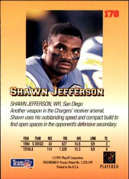 1995 Playoff Prime #178 Shawn Jefferson Back