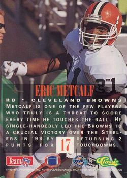 1994 Classic NFL Experience #17 Eric Metcalf Back