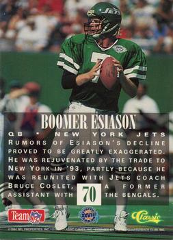 1994 Classic NFL Experience #70 Boomer Esiason Back