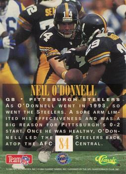 1994 Classic NFL Experience #84 Neil O'Donnell Back