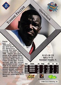 1996 Classic NFL Rookies #25 Tommie Frazier Back