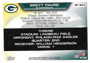 2008 Topps - Brett Favre Collection #BF-204 Brett Favre Back