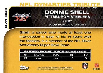 2008 Topps - NFL Dynasties Tribute #DYN-DSH Donnie Shell Back