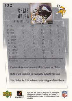 2001 Upper Deck Rookie F/X #132 Chris Walsh Back