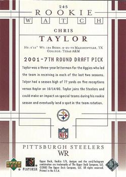 2001 Upper Deck Rookie F/X #245 Chris Taylor Back