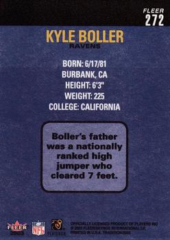 2003 Fleer Tradition #272 Kyle Boller Back