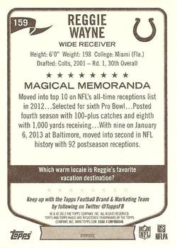 2013 Topps Magic #159 Reggie Wayne Back