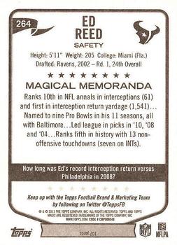 2013 Topps Magic #264 Ed Reed Back