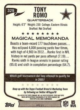 2013 Topps Magic #329 Tony Romo Back