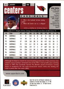 1998 UD Choice Previews #4 Larry Centers Back