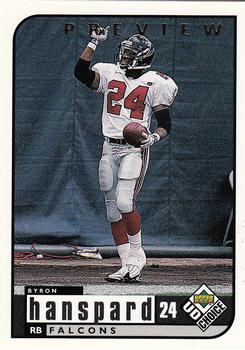 1998 UD Choice Previews #12 Byron Hanspard Front