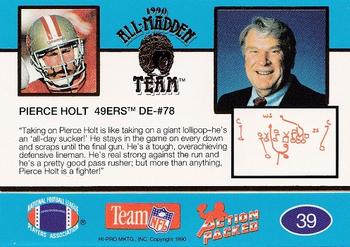 1990 Action Packed All-Madden #39 Pierce Holt Back