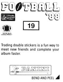 1988 Panini Stickers #19 Jim Breech Back