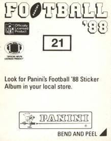 1988 Panini Stickers #21 Eddie Brown Back