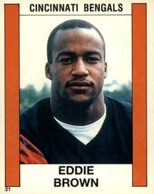 1988 Panini Stickers #21 Eddie Brown Front